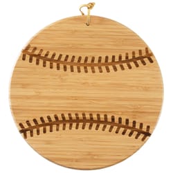 Totally Bamboo 12 in. L X 12 in. W X 1 in. Bamboo Baseball Serving & Cutting Board