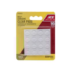 Ace Vinyl Self Adhesive Protective Pad Clear Round 3.6 in. W X 1/2 in. L 1 pk