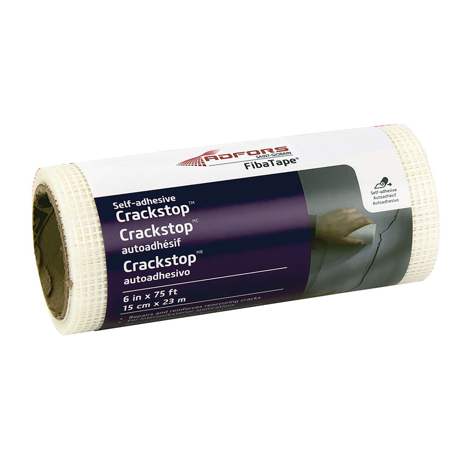 ADFORS Crackstop 75 L X 6 in. W Fiberglass Mesh White Self Adhesive