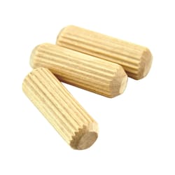 Richelieu Fluted Wood Dowel Pin 3/8 in. D X 1.5 in. L 27 pk Natural