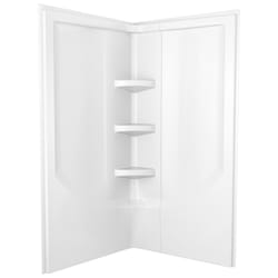 Delta Direct-to-stud 73-7/8 in. H X 39 in. W X 39 in. L White Corner Wall Set