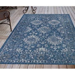 Liora Manne Carmel 4.83 ft. W X 7.5 ft. L Navy Blue Casual Polypropylene Area Rug