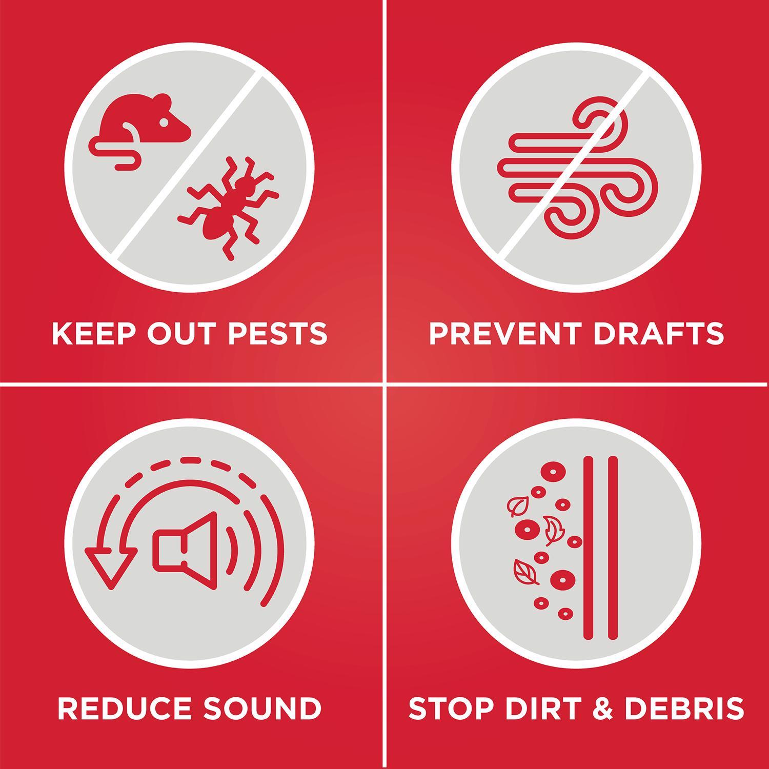 M-D Building Products CINCH White Vinyl Under Door Seal For Doors 36 in. L X 1.75 in.