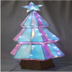 Kurt S. Adler LED Cool White Magical Iridescence Tree 48 in. Porch Decor