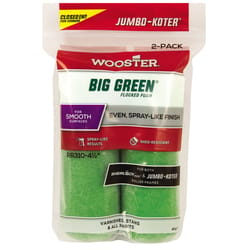 Wooster Big Green Flocked Foam 4-1/2 in. W X 3/8 in. Trim Paint Roller Cover 2 pk