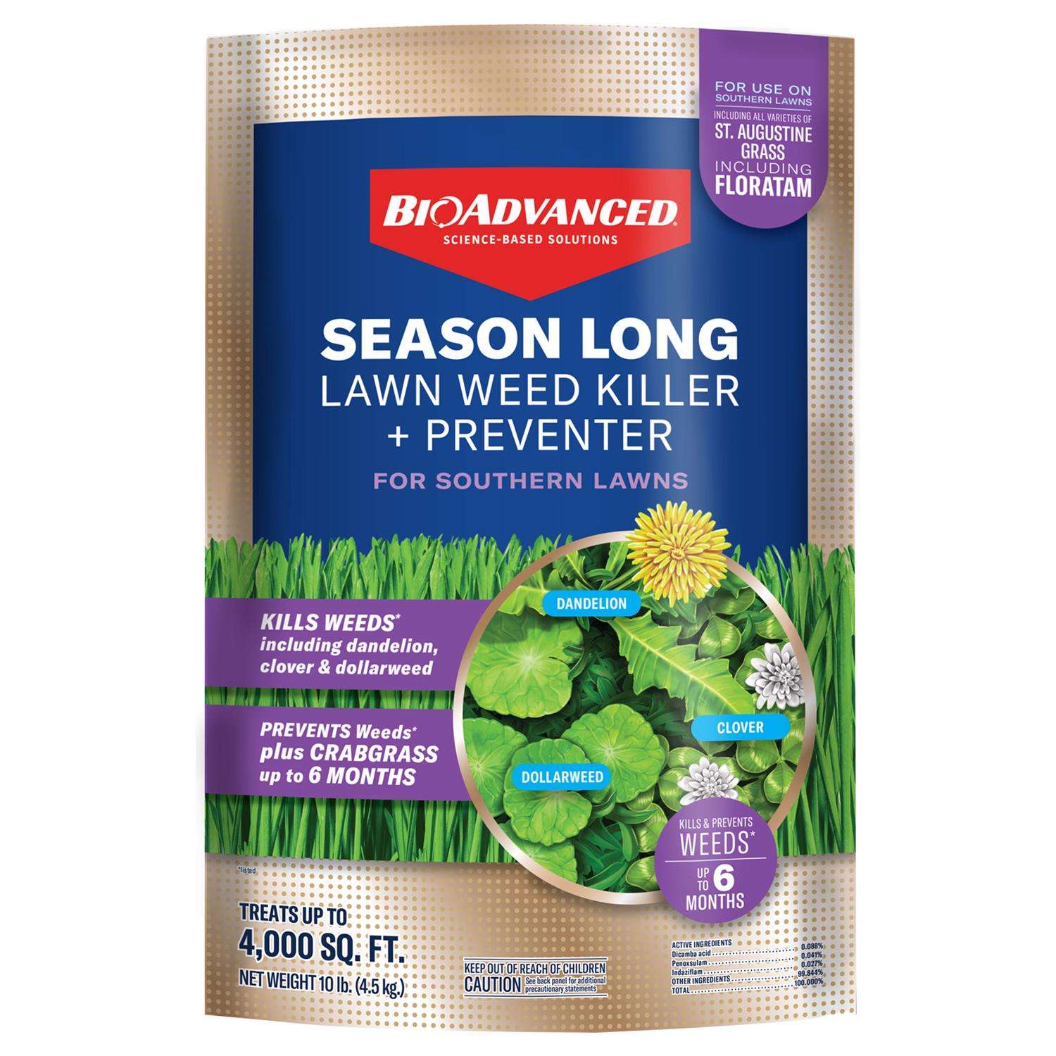 BioAdvanced Broadleaf and Crabgrass Killer + Preventer Granules 10 lb