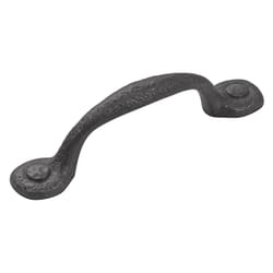 Hickory Hardware Refined Rustic Rustic Bar Cabinet Pull 3 in. Iron Black Black 1 pk