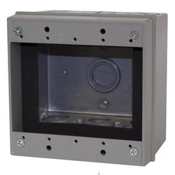 Sigma Engineered Solutions New Work 16 cu in Square Metallic Extension Ring Gray