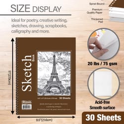 Bazic Products 8-1/2 in. W X 11 in. L Sketch Pad 30 sheet