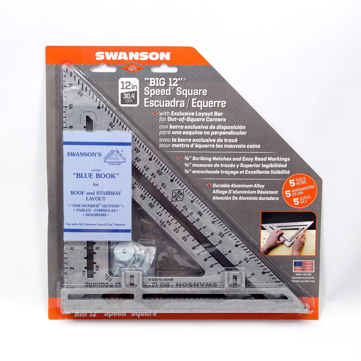 Swanson 12 in. L X 1 in. H Aluminum Big 12 Speed Square Mfr