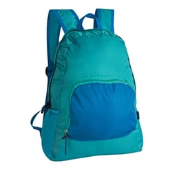 Fitkicks Hideaway Daypack Blue Backpack 14 in. H X 7 in. W