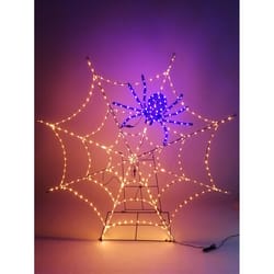 Celebrations Halloween 56 in. LED Spiders Crawling On Web Halloween Decor