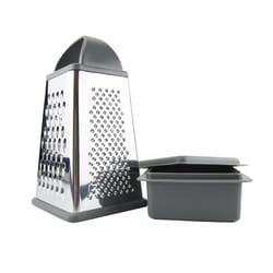 Tovolo Charcoal/Silver Plastic/Stainless Steel Box Grater