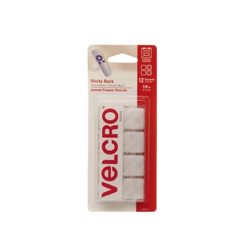 VELCRO Brand Sticky Back Small Nylon Hook and Loop Fastener 7/8 in