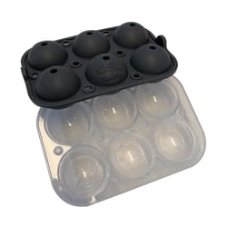 Toadfish 10 oz Black/Clear Plastic/Silicone Ball Ice Tray