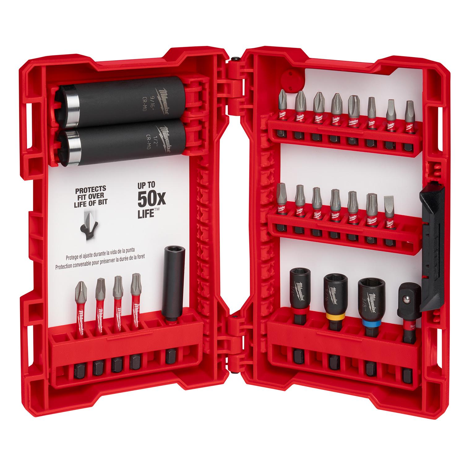 Photos - Drill Bit Milwaukee Shockwave Assorted Drive and Fasten Bit Set Heat-Treated Steel 2 