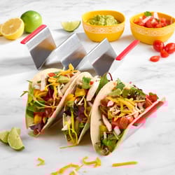 Trudeau Silver Stainless Steel Taco Holder
