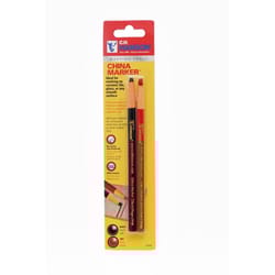 C.H. Hanson 6-3/4 in. L China Marker Set Black/Red 2 pc