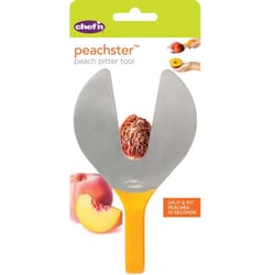 Chef'n Peachster Silver/Yellow Plastic/Stainless Steel Peach Pitter