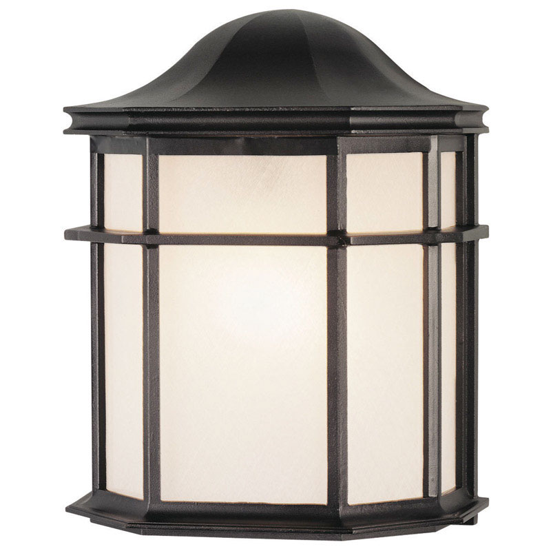 Photos - Chandelier / Lamp Westinghouse Textured Black Switch Incandescent Wall Lantern 66898 