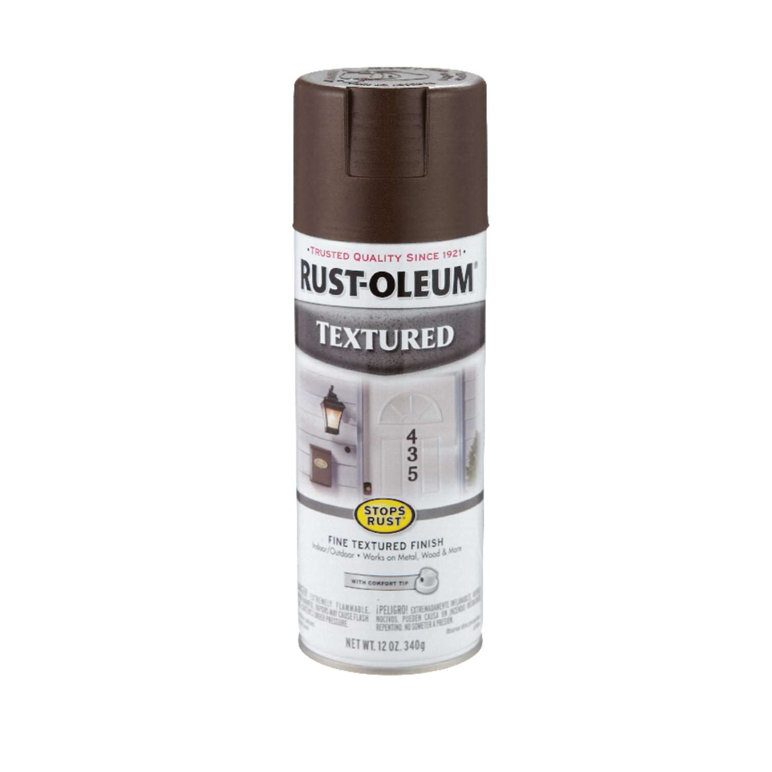 Rust-Oleum Stops Rust Textured Dark Brown Spray Paint 12 oz. - Ace Hardware