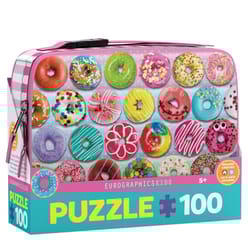 Eurographics Delightful Donuts Lunch Bag Jigsaw Puzzles Multicolored 100 pc