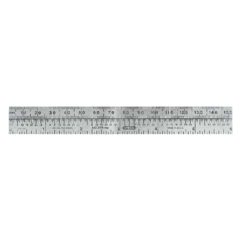 6 Pieces Large Stainless Steel Ruler Metal Yard Stick Rule Measuring 1  Meter 40