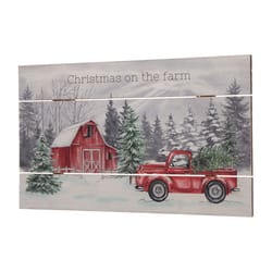 Glitzhome Multicolored Farmhouse Hanging Decor 14 in.