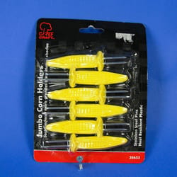 Chef Craft Yellow Metal/Plastic Corn Holder