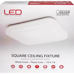 Feit LED 2.5 in. H X 12 in. W X 12 in. L Aluminum White LED Ceiling Light Fixture