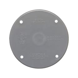 Sigma Engineered Solutions Round Plastic 4.29 in. H X 4.29 in. W Flat Box Cover