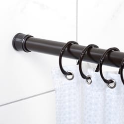 Antique Oil Rubbed Bronze Shower Curtain Rod Hooks Curtain Rings Decorative  Rustproof for Bathroom Shower Home 