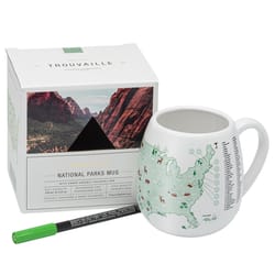 Trouvaille Global 16.9 oz White BPA Free US National Parks Mug