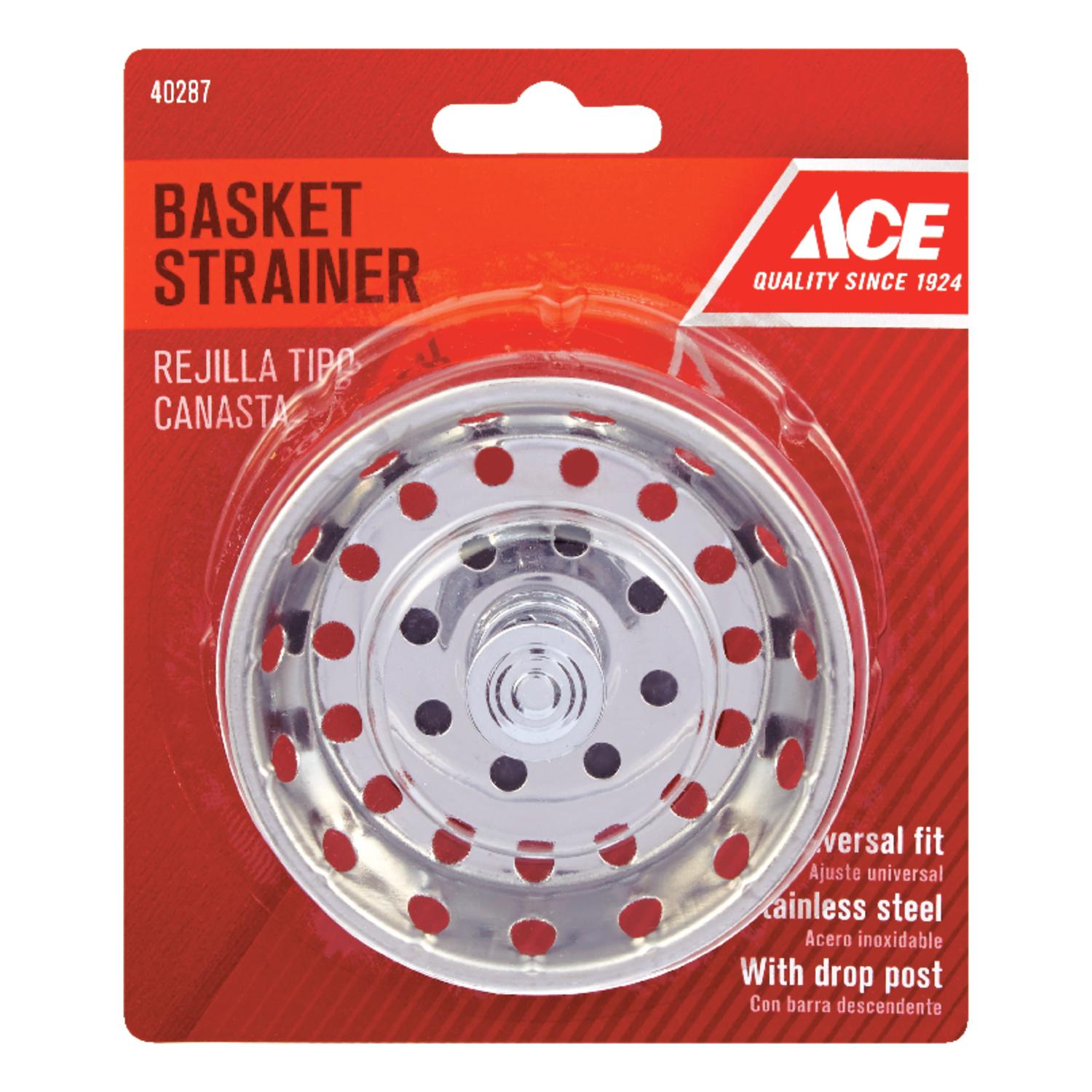 Ace 3 12 In D Chrome Silver Stainless Steel Replacement Strainer Basket Mfr Ace820 25 Ace 8344