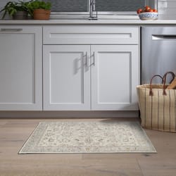 Gel Pro 24 in. W X 34 in. L Beige Geometric Polyester Accent Rug