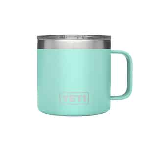 YETI  Rambler  Seafoam Green  Stainless Steel  Insulated Mug  BPA Free 14 oz. 