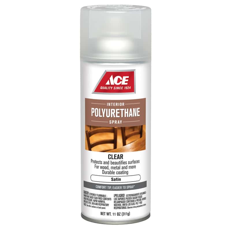 Ace Satin Clear Polyurethane Spray 11 oz. Ace Hardware