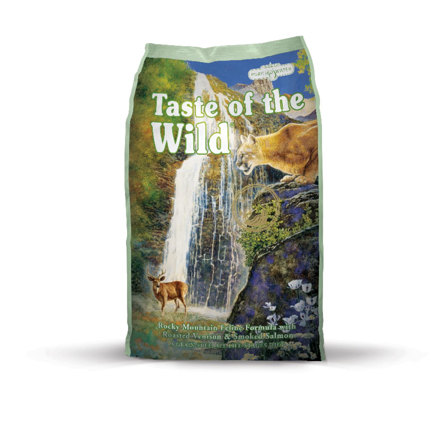 Taste of the Wild Rocky Mountain Roasted Venison Smoked Salmon Dry Cat Food Grain Free 15 lb.