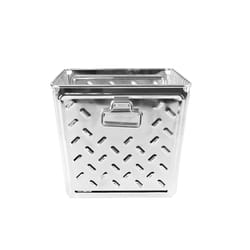 Spectrum Macklin 12.75 in. L X 9.5 in. W X 8 in. H Silver Storage Basket
