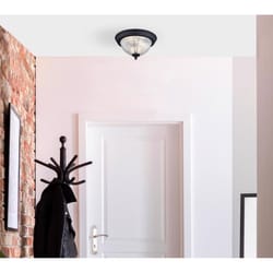 Westinghouse 6.25 in. H X 11 in. W X 11 in. L Matte Black Ceiling Fixture