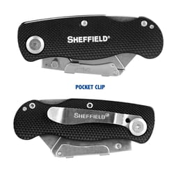 Sheffield 6 in. Folding Lock Back Utility Knife Black 1 pc