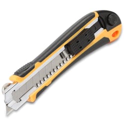 GreatNeck Speed Feed 6.5 in. Sliding Snap-Off Utility Knife Black/Orange/Silver 1 pc