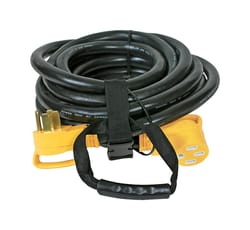 Camco Power Grip Outdoor 30 ft. L Black Extension Cord 6/3 + 8/1 STW