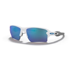 Oakley Flak Unisex White Frame Blue Lens Sunglasses