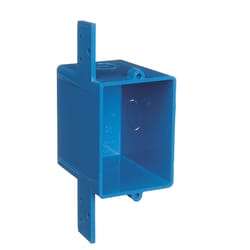 Carlon 2.92 in. Rectangle PVC Outlet Box Blue