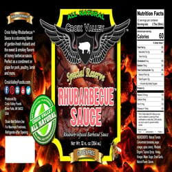 Croix Valley Foods Rhubarbecue BBQ Sauce 12 oz