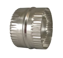 Deflect-O 3 in. L X 4 in. D Silver Aluminum Duct Connector