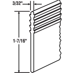 Prime-Line 6.4 in. H X 1-7/16 in. W Gray Frameless Shower Door Sweep