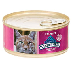 Blue Buffalo Wilderness All Ages Salmon Pate Cat Food Grain Free 5.5 oz