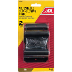 Ace 3 in. L Black Self Closing Hinge 2 pk